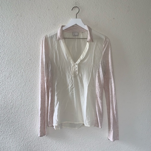 ANTHROPOLOGIE Postmark Jamison Henley Top Sz Small - Picture 3 of 15